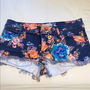 Roxy Denim Floral Shorts